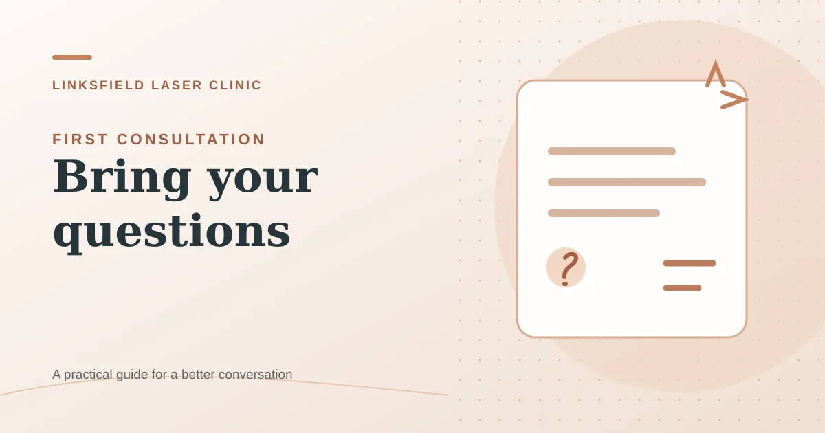 Illustrated first consultation question sheet